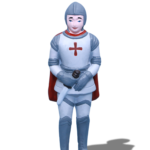 Soldier with Knife (Medium) Red